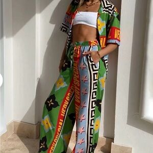 Vibrant Multicolor Women's Pant Set